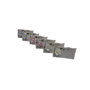 Vintage A Swafford Design Floral Place Cards Blue, Pink,& White Flowers